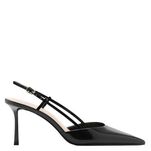 Mango Mango lakleren slingback pumps zwart
