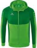 Erima Six Wings Trainingsjack Met Capuchon Heren - Wit / Smaragd / Green | Maat: S