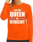 Bellatio Decorations Koningsdag sweater I am the Queen of Utrecht - dames - Kingsday Utrecht outfit / kleding / trui S