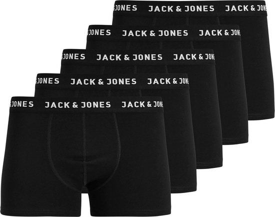 JACK & JONES JUNIOR Boxershorts - 5-Pack - Black - Kids Size 164