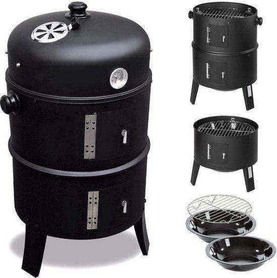 MaxxGarden Smoker Barbecue Grill - 40x72cm - Black
