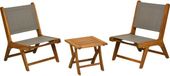 Ambiance Tuinmeubelset, tafel en stoelen, Hout, Veelkleurig, 2 zitplekken