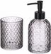 Berilo Zeeppomp / Zeepdispenser met Beker - Grijs - Glas - 410 ml