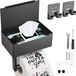 Unyqoos Porte-rouleau de toilette Noir Acier inoxydable