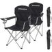 Songmics - Lot de 2 chaises de camping confortables - Tissu Oxford 600D - Charge max 150 kg - Avec porte-bouteille - GCB08BK