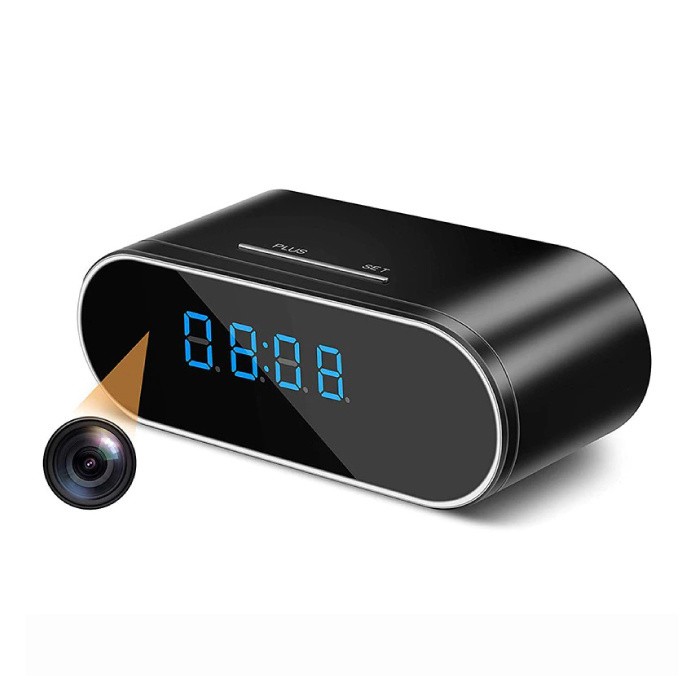 SpiedCat SpiedCat Alarm Klok met Camera en WiFi - Draadloze Smart Home Security Night Vision