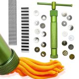 Extrudeuse d'argile - 20 disques - 3 couteaux de coupe - Aluminium - Vert