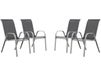 Habitat Et Jardin Fauteuil de jardin Textilène 'cordoba' Phoenix Gris Foncé/argenté Lot de 4