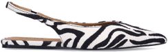 Sacha - Dames - Zwarte zebra slingbacks - Maat 37