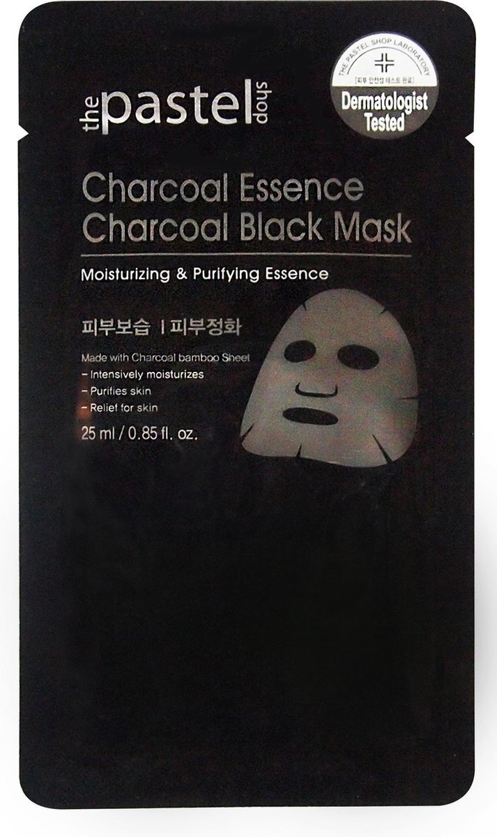 The Pastel Shop Charcoal Essence Charcoal Black Mask