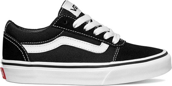 VANS YT Ward (SUEDE/CANVAS)BLACK/WHITE - Maat 35