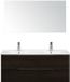 BES LED Seville Badmeubelset 120 cm - 2 Laden Black Oak Edge - Wastafel Enjoy Dubbel met Spiegel