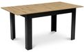 Table rectangulaire extensible, 120-160x80 cm, aspect chêne "artisan