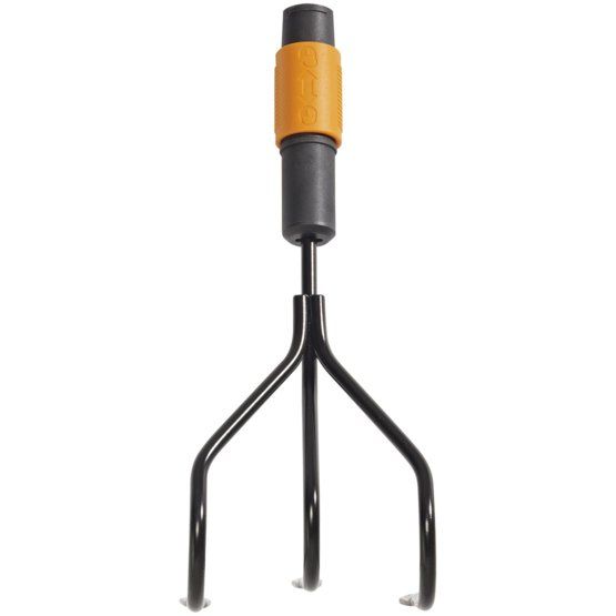 Fiskars QuikFit Hand Cultivator - Black/Orange