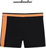 Merkloos / Sans marque Adolf Riedl Wavebreaker Zwemboxer Heren Zwart/Oranje Maat M