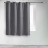 HomeMaison 90% verduisterend kort gordijn voor radiatoren, leigrijs, 135 x 180 cm, 100% polyester