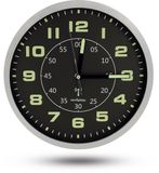 FISHTEC Wandklok Modern Design – Wandklok met Grote Cijfers – Radiogestuurd – Dubbel Display met Uren en Minuten – Perfect voor Keuken, Kantoor, Woonkamer, Slaapkamer – 30 cm – Grijs & Zwart