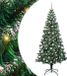 vidaXL Kunststof Voorverlichte Kerstboom Groen 240 cm PVC en Metaal