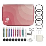KnitPro Zing verwisselbare naaldenset – paar rondbreinaalden van 11 x 10 cm met accessoires Zing Regal-set, kleurgecodeerd voor beginners, professionals en cadeauset