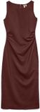 VERO MODA VMINDICA S/L 7/8 DRESS WVN BTQ GA Maxi robe Femme S Polyester Coton Andorra Col rond Fermeture éclair Uni Long Casual Automne/Hiver 2025