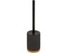 5five Toiletborstel met houder - zwart - polyresin - 40 cm