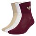 ADIDAS ORIGINALS Chaussettes 'Mid Crew 3 Pairs' sable / bordeaux / blanc