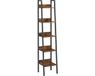 Vasagle Bibliothèque Étagère Échelle avec 5 Tablettes Hauteur 170 cm Métal/Aspect Bois Industriel Brun Noir