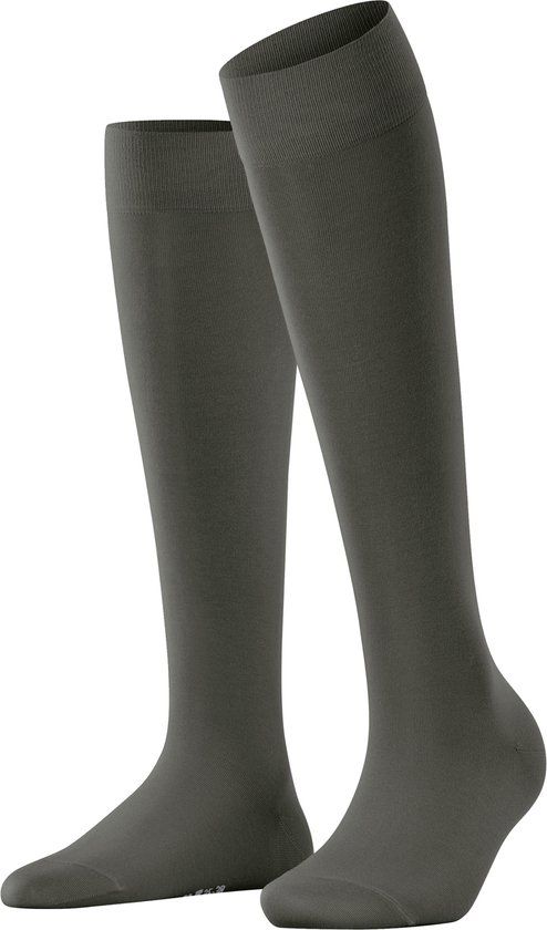 FALKE Cotton Touch Kniekousen Dames Groen Maat 35-38