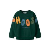 NAME IT MINI sweater met tekst - groen