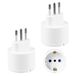 Set Italië Set van 2 reisadapters, adapter Italië naar Duitsland stekker | 1500 W reisstekker Italië, Italië stekkeradapter voor Schuko, reismust-haves, meervoudige bescherming, geen spanningsomvormer
