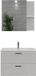 Vicco Meuble de salle de bain Irma, Blanc/Blanc Laqué brillant, 3 pièces