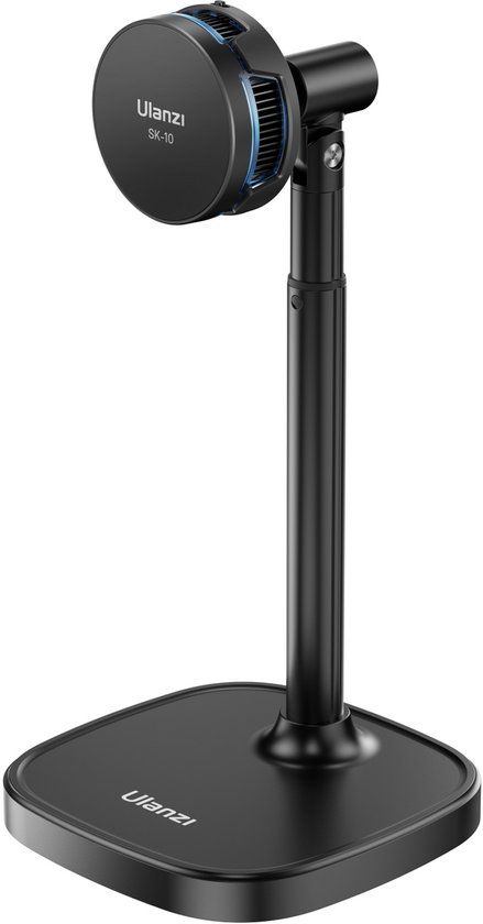 Ulanzi SK-10 Tafelstandaard voor smartphone met draadloos opladen en cooling fan - Zwart