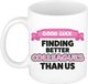 Bellatio Decorations Cadeau koffie/thee mok voor collega - wit - afscheid - keramiek - 300 ml