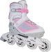 Skatelife Patins à roulettes Lava Fille Blanc/gris/rose Taille 35-38