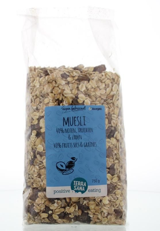 TerraSana Muesli noten zuidvruchten 750 G