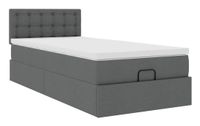 VidaXL Bed met opbergruimte/Onderschuifbed Rechthoekig Donkergrijs Hout