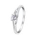 Lucardi Dames Ring met zirkonia - Ring - Cadeau - Echt Zilver - Zilverkleurig