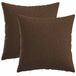 vidaXL Kussensloop 2 stuks Bruin Katoensatijn 35 x 35 cm