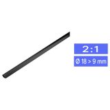 TRU COMPONENTS 1225411 Krimpkous zonder lijm Zwart 19 mm 9 mm Krimpverhouding:2:1 per meter