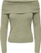 Only Trui Onlkatia Ls Off Shoulder Knt Noos 15311830 Sphagnum/melange Dames Maat - M