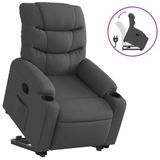 VidaXL Fauteuil releasable tissu gris foncé