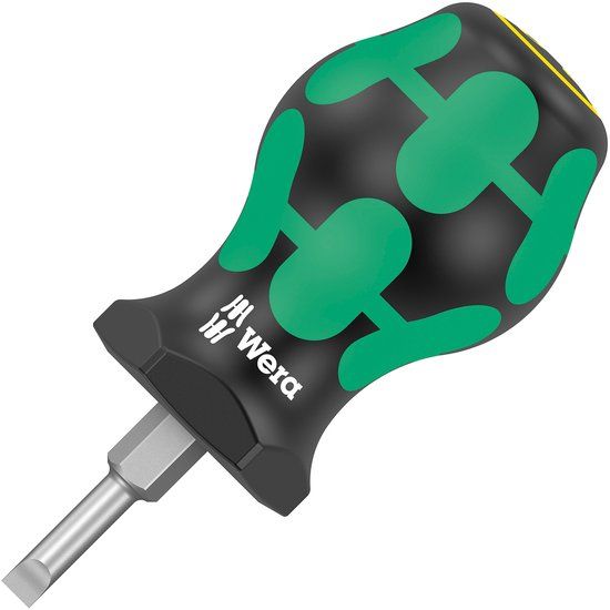 Wera 335 Stubby Platte schroevendraaier Kopbreedte: 6.50 mm Koplengte: 25 mm