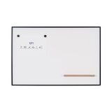 Bi-Office New Generation A9 Magnetisch Whiteboard, Gelakt Stalen Bordoppervlak, Zwart Aluminium Omlijsting, 105x75 cm