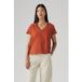 Levi's Boxy Vneck Tee Picante Slub Maat: S