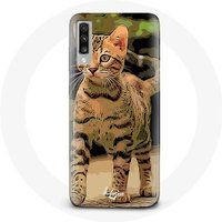 Maniacase Hoesje voor Samsung Galaxy A70 Bengalen Race van katten cartoon