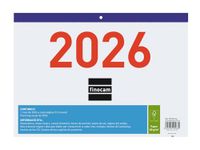 Finocam Wandkalender met grote cijfers 2026, maandoverzicht januari - december 2026 (12 maanden), kalender 2026, maandplanner, rok 2026, Catalaans