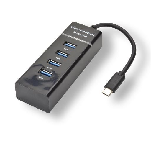 MCL USB-C Hub - 4x USB 3.2 Gen 1 - 5Gbps - Black