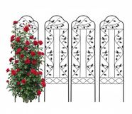 Relaxdays Klimplantenrek - Set van 4 - 115 x 32 cm - Staal