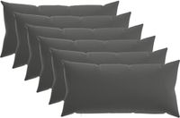 vidaXL - Taie d'oreiller - 6 pièces - HEERLEN - Anthracite - 40 x 70 cm - Polyester