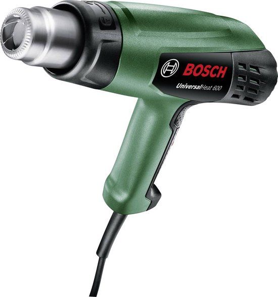 Bosch UniversalHeat 600 Heteluchtpistool - 1600W - 3 Warmtestanden - Incl. Extra opzetstuk en koffer